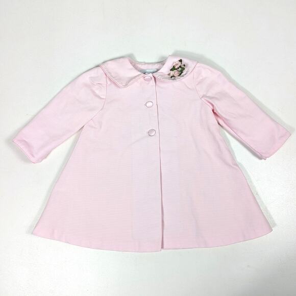 Vtg Sylvia Whyte Dress Jacket Girls Sz 2T Pink Button Down Lined Easter - Picture 1 of 5